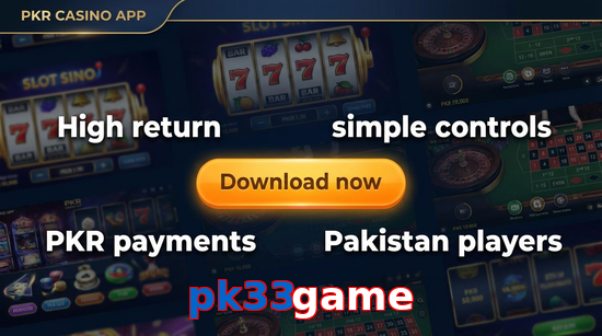 Main screen of Pk33game gamedownload page for PK players